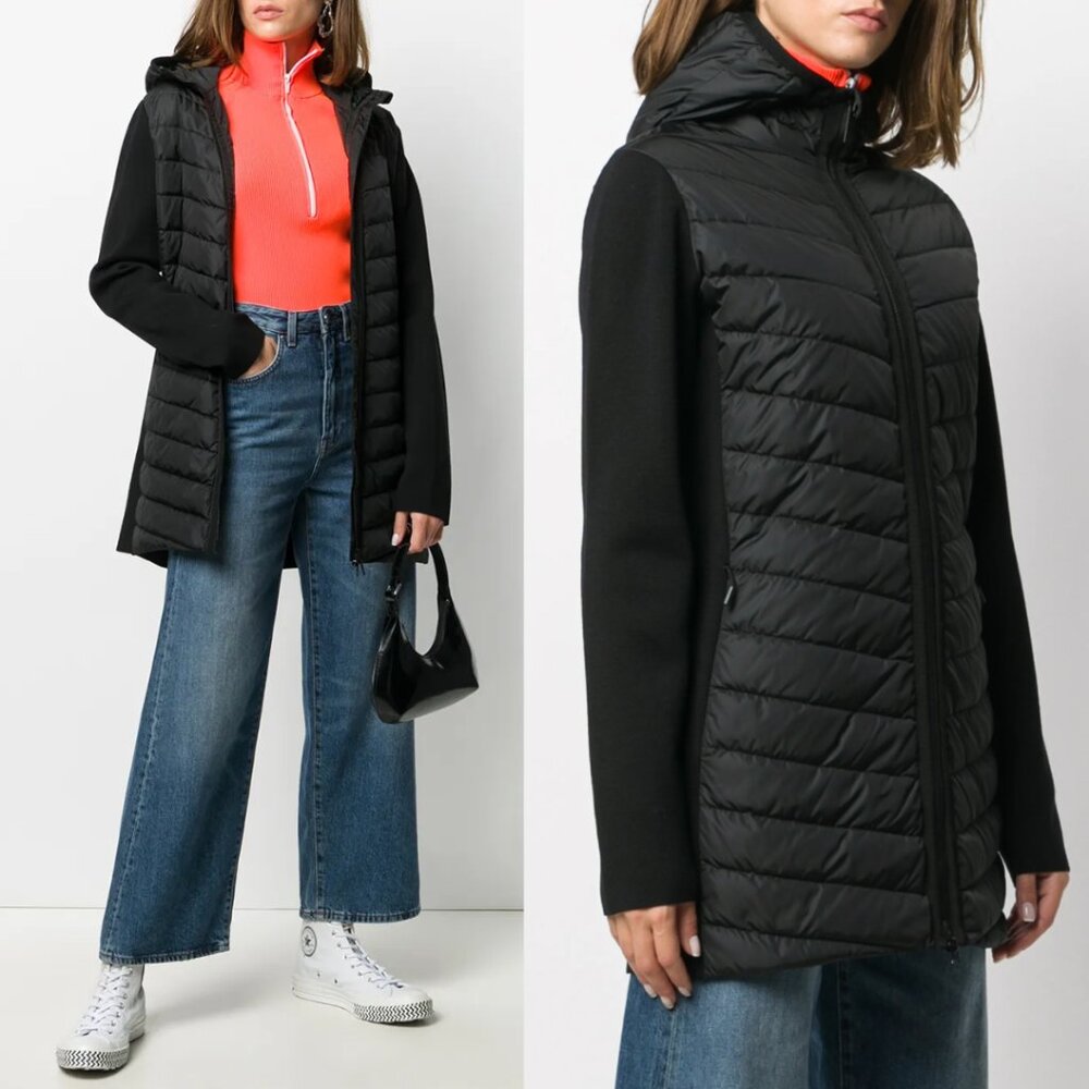NWT Canada Goose Hybridge Knit Hooded Jacket In Black Sz XL Quilted Down Filled